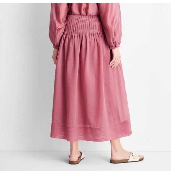 Future Collective Drop-Waist Pleated Midi Skirt Size 6 NWT - Picture 3 of 10